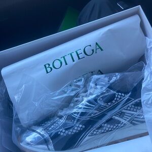 Bottega Veneta Black and Silver Sneakers